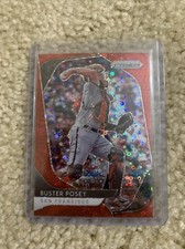 2020 Panini Prizm Quick Pitch Red Donut Circles /99 Buster Posey #34 Giants