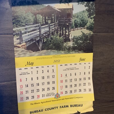 1951 Illinois Bureau county Calendar Farm Catalog | eBay