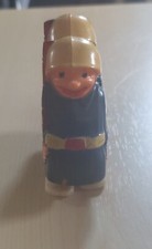 1960s MARX Ramp Walker Plastic Hap Hop Toy Marching Double Soldiers Vintage Blue