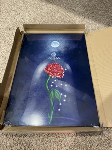 Displate Metal Picture Beauty And The Beast Rose Ebay
