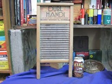 Podkładka z twardego drewna DUBL HANDI BIELIZNA rozmiar ściereczki pranie VINTAGE antyk