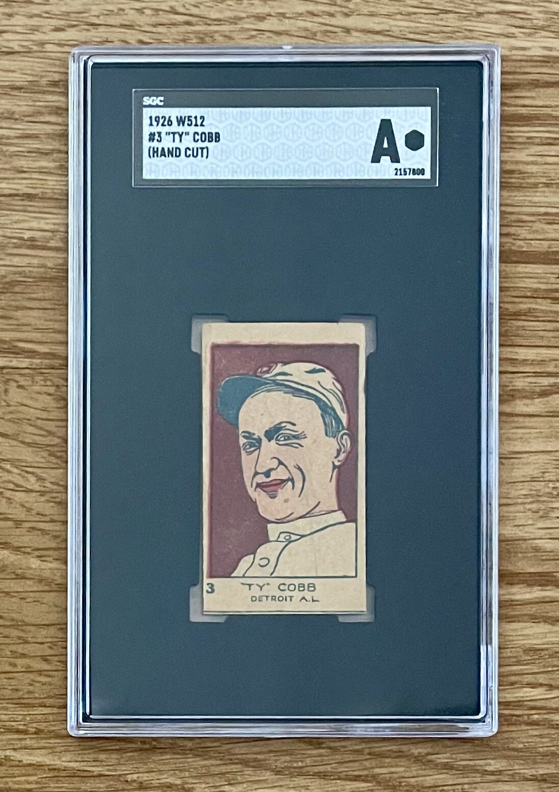 1926 TY COBB 3 W512 HAND CUT BASEBALL CARD📈HOF DETROIT TIGERS🔥SGC