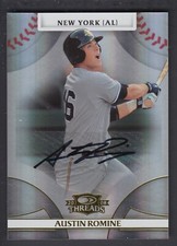Austin Romine 2008 Donruss Threads Gold Signatures Autograph Card #51