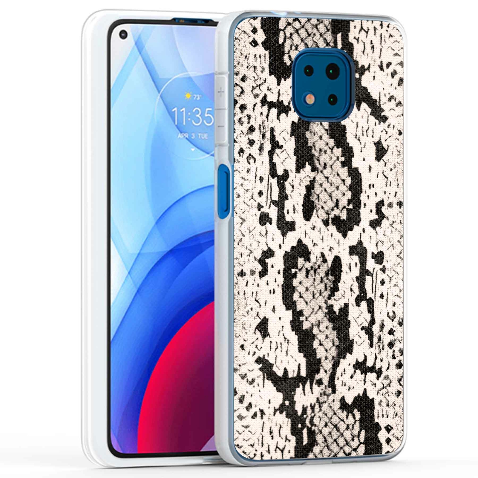 Phone Case Cover for Motorola Moto G Power 2021,Snake Pattern Print, USA