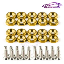 20pcs Gold Aluminum JDM Fender Bumper Washer & M6 Bolt Engine Bay Dress Up Kit