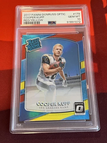 2017 Panini Donruss Optic Football Cooper Kupp Red Yellow PSA GEM MT 10