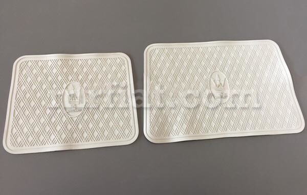 Maserati Mexico Light Grey Rubber Mat Set OEM New