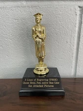 5 1/2" tall Female Graduation Trophy. (Please See All Photos)
