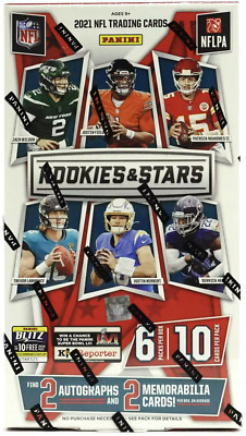 2021 Panini Rookies & Stars Football Hobby Box FACTORY SEALED (2 autos per box)