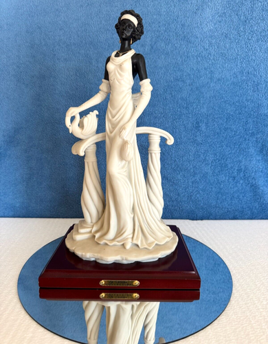 Elegant African American Lady w/ Goose Figurine by La Verona Collection - 5 LBS