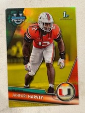 JAHFARI HARVEY Miami 2023 Bowman Chrome University YELLOW Refractor # 17/75