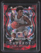 2020 Panini Prizm Draft Picks Collegiate #82 James Wiseman Red Ice