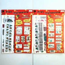 2 First Impressions Rub On Transfers Assortment Pack Christmas
