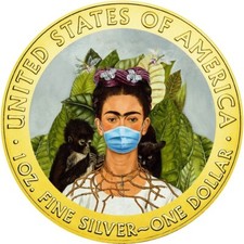 RARE 13 pcs USA FRIDA KAHLO CORONAVIRUS American Eagle 2020 Liberty Silver Covid