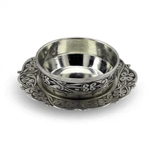 Handmade Copper Soup Bowl Set with Plate – Dessert or Snack Serving Dish