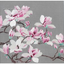 Chinese 100 real natural silk thread,su hand embroidery kits:flower 8"