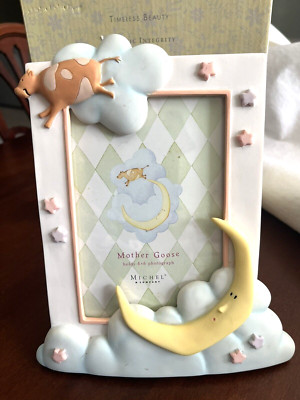 Vintage 3D Resin 4X6 Frame Mother Goose ''COW JUMPED OVER THE MOON''  NEW IN BOX