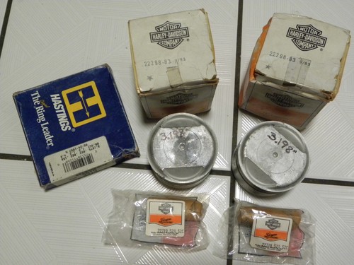 HARLEY XR1000 stock 3.198" PISTONS +.010" o/s OEM NOS 22298-83 Free USA shipping