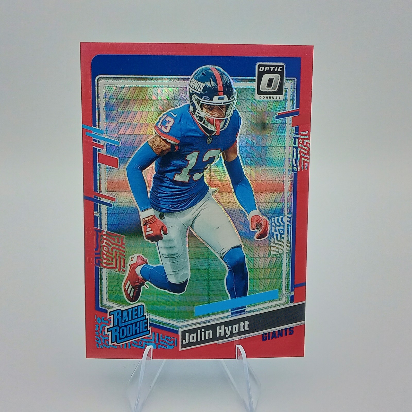 2023 Donruss Optic #279 Jalin Hyatt Red Hyper Rookie