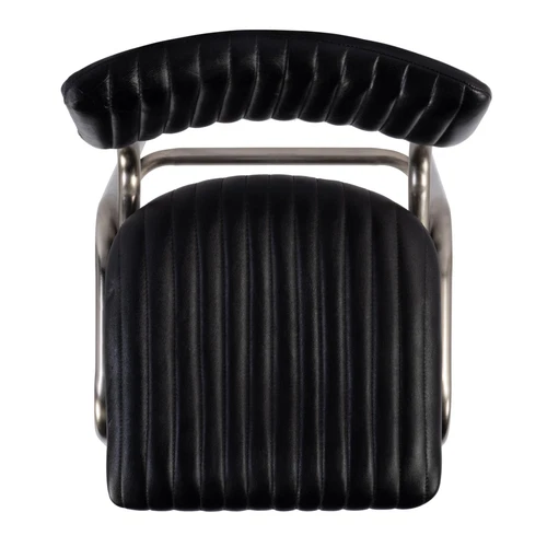 Butler Specialty Company Waylon 31"H Seat Leather and Iron Bar Stool - Black - Picture 7 of 8