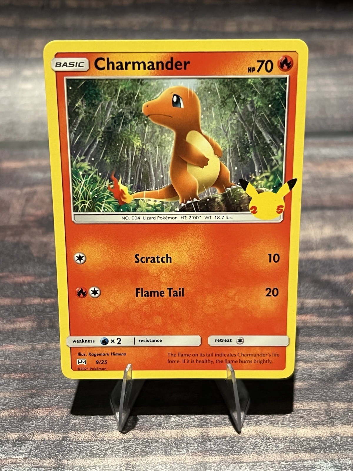 Charmander 9/25 Non Holo McDonalds 25th Anniversary Promo Pokemon Card
