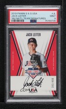 2019 USA Baseball Stars & Stripes Black Ink /499 Jack Leiter PSA 9 MINT Auto 7xr