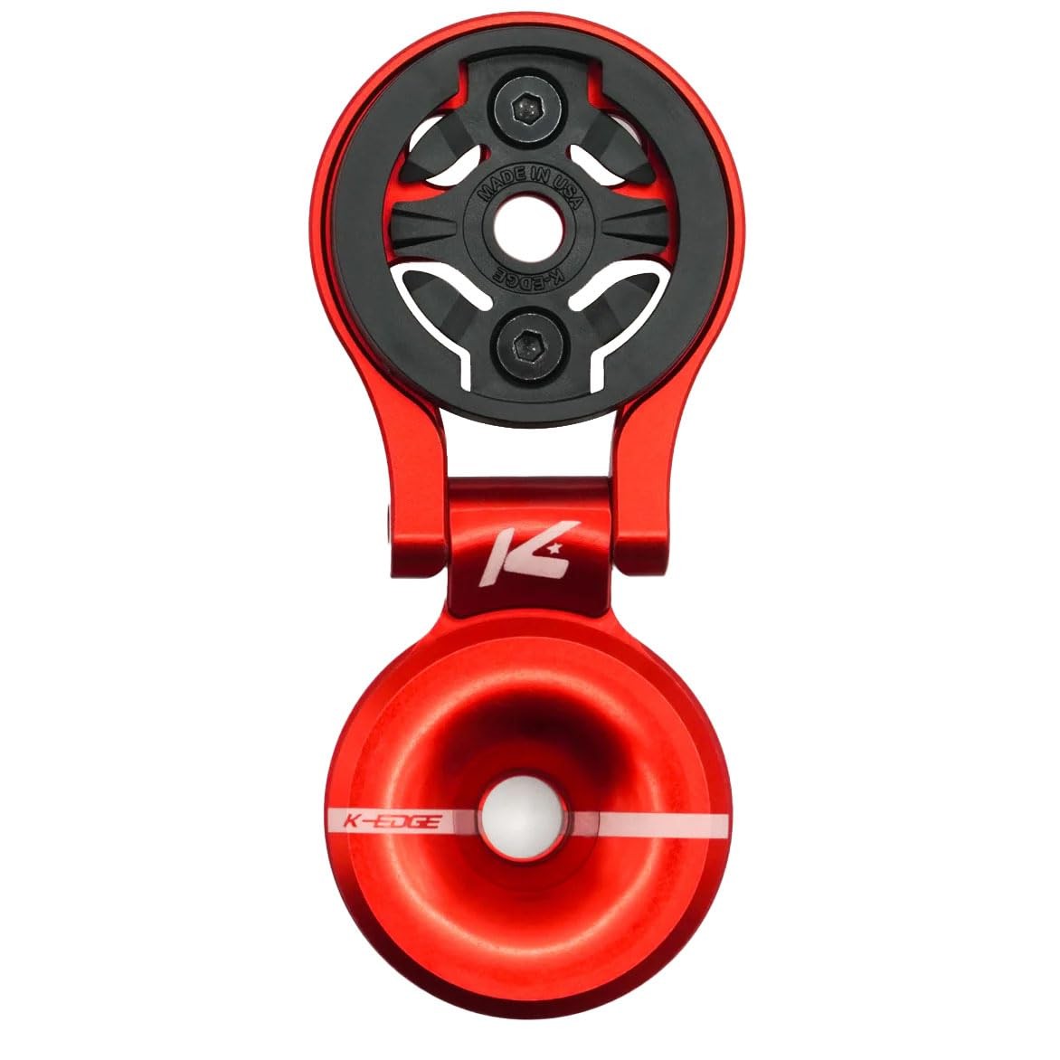 K-Edge Garmin Race Vorbauhalterung mit TopCap, Rot, One Size Rot Einheitsgröße