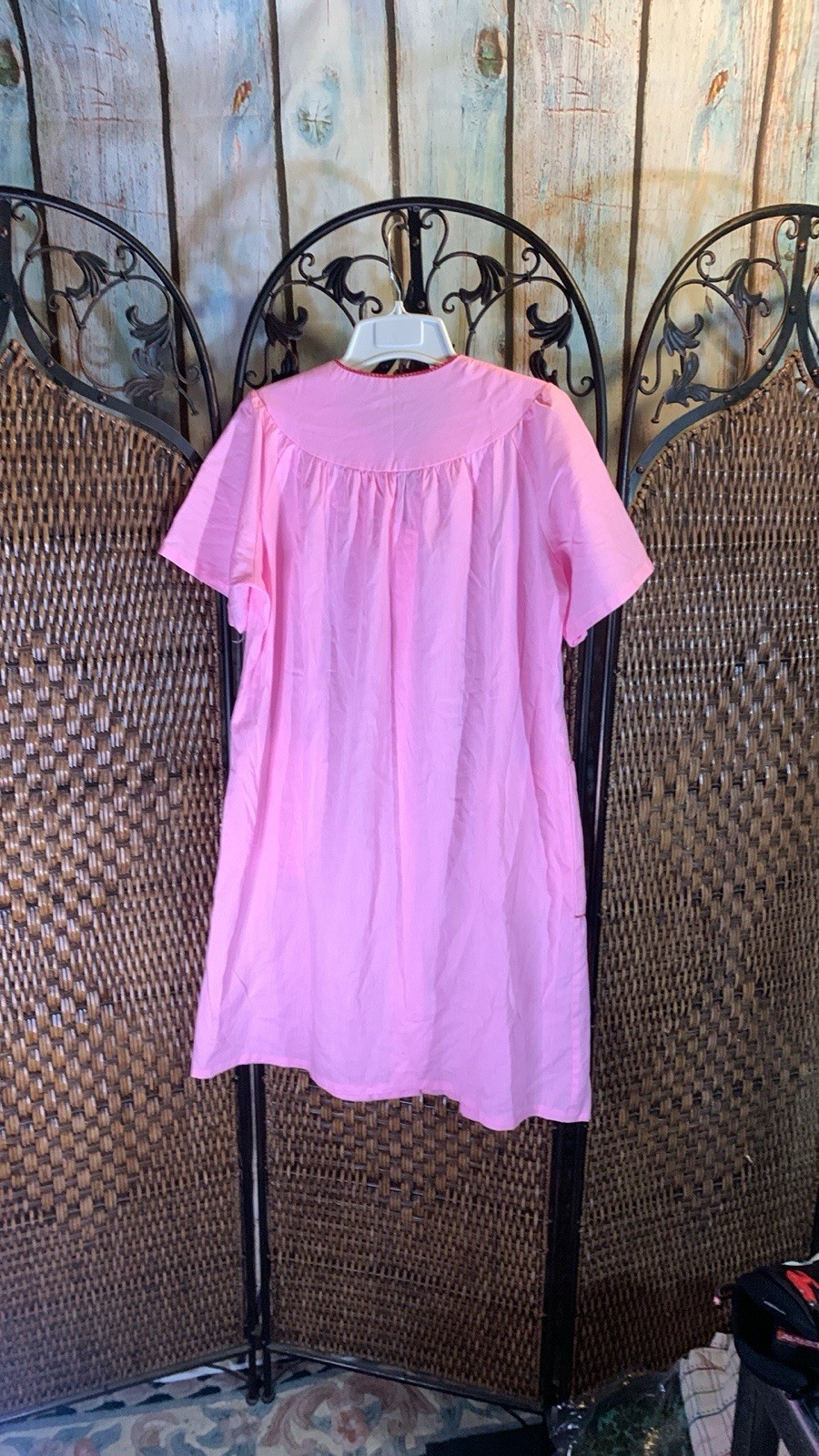 Vintage Embroidered Strawberries Housedress Size … - image 7