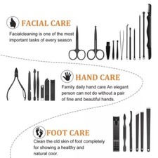 Manicure Pedicure Set Finger Toe Nail Clippers Scissors Grooming Kit   -