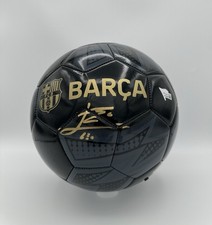 Lionel Messi Signed FC Barcelona Barca Black Soccer Ball Fanatics Authentic Auto