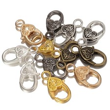Flower Lobster Clasp Hook For Keychain Necklace Bracelet Chain DIY Jewelry 10Pcs