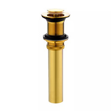 1-1/2 In. Brass Bathroom and Vessel Sink Push Pop-Up Drain Stopper with No Overf