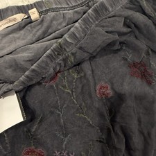 Soft Surroundings Maxi Skirt Bohemian Embroidered Floral Woman Large Mesh Flowy