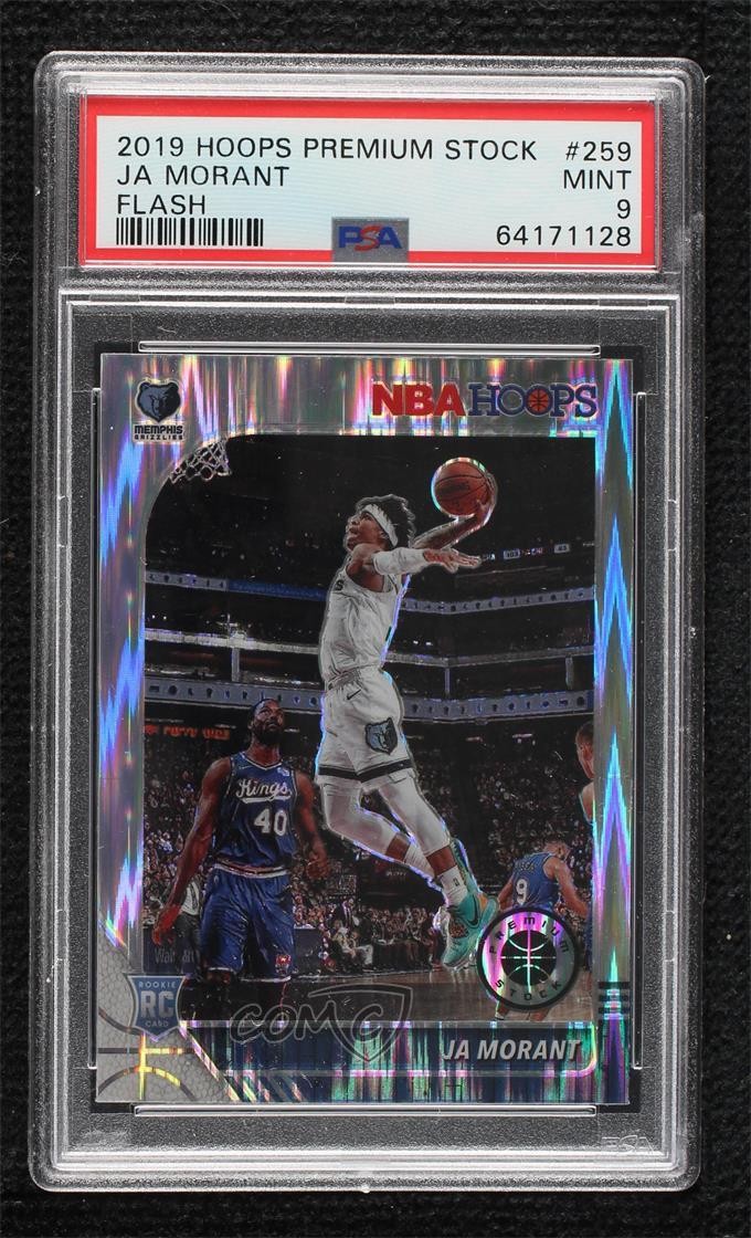 2019-20 Panini NBA Hoops Premium Stock Flash Prizm Ja Morant #259 PSA 9 MINT 4f5
