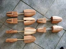 Vintage Wooden Cedar Shoe Trees Lot 3 Pair Florsheim Rochester Johnston Murphy