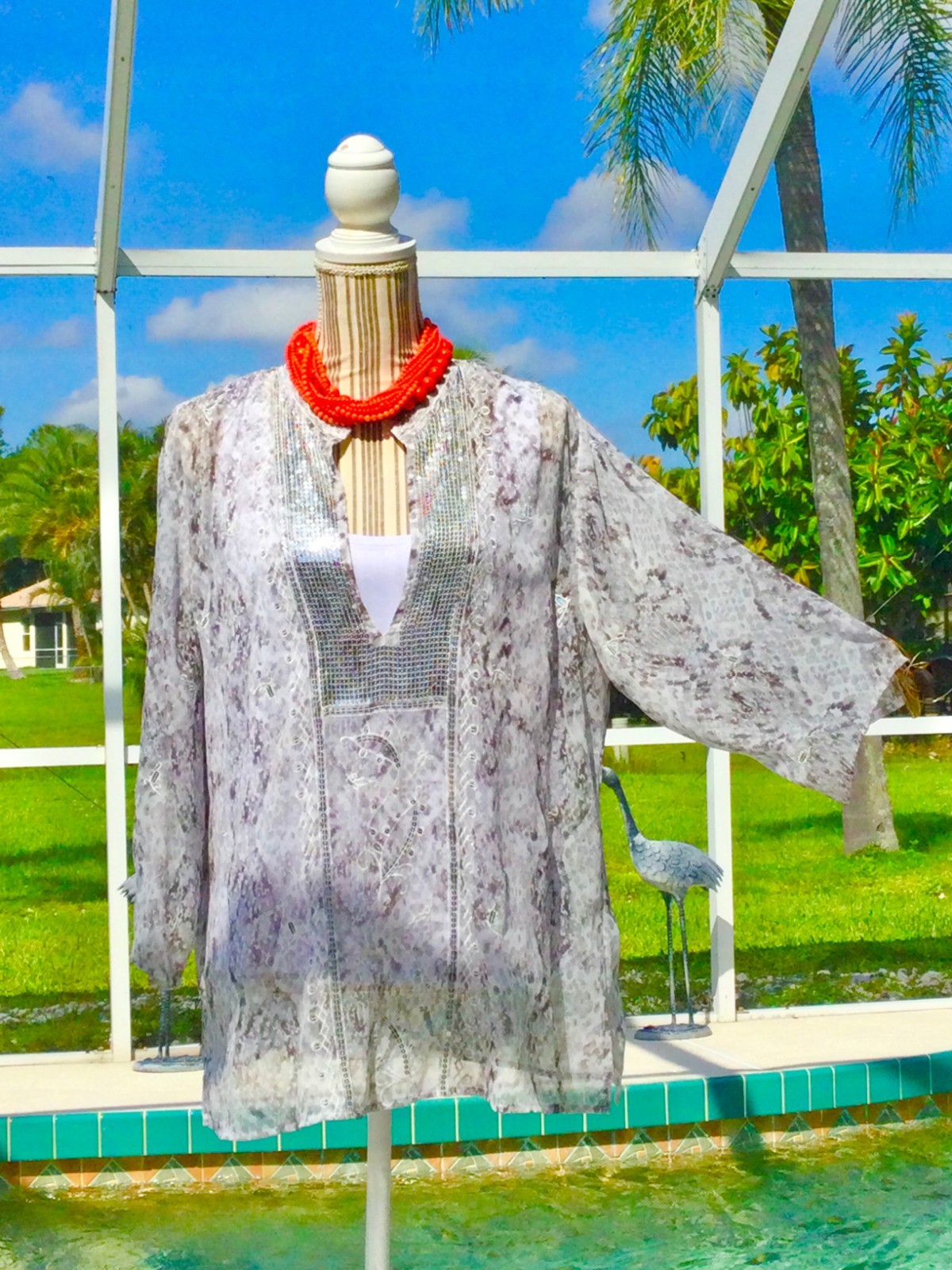 RUBY Rd Pink,Wine,Coral DRAMATIC Batik/Paisley Do… - image 23