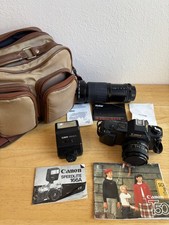 Canon T50 35mm SLR Film Camera w/ Canon FD 50mm 1:18 Lens Tested Working Extras