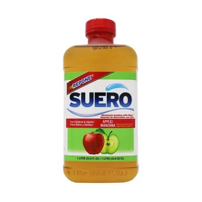 4x Suero Repone Apple Pediatric Drink Refreshing Beverage 33.8oz