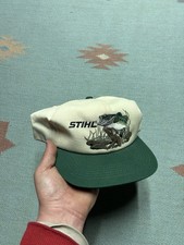 Vintage k products brand snapback hat cap Stihl bass fish embroidered 2002 USA