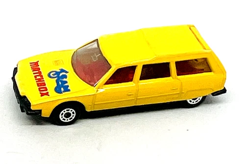 Matchbox Lesney Superfast 12 Citroen CX in yellow, blue bike tampo, vnmint!