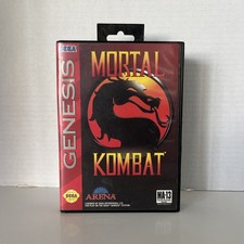 Mortal Kombat Sega Genesis Game Cartridge, Box And Instruction Manual