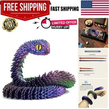 Eco-Friendly 24in 3D Printed Snake Toy - Great for Stress Relief and Home Decor