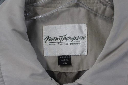 Vintage Norm Thompson Field Jacket Long Sleeve Beige Size XL Read Description image 9