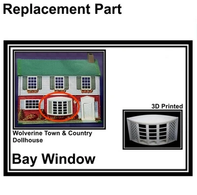WOLVERINE SUPPLY & MANUFACTURING COMPANY Vintage Wolverine "Town & Country" Dollhouse Replacement Part Bay Window