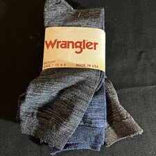Wrangler Women's Long Live Cowgirls Socks Shoe Size 6-9 - 3 Pack Made In USA New