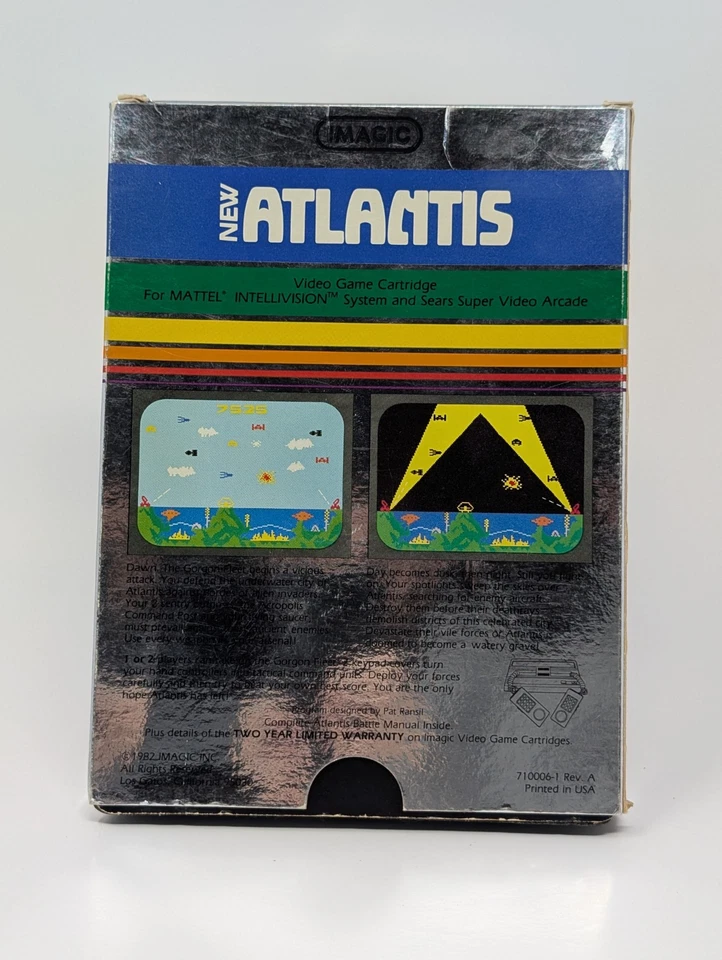 New Atlantis (Intellivision, 1982) - CIB Complete W/ Reg Card - Image 2 of 4