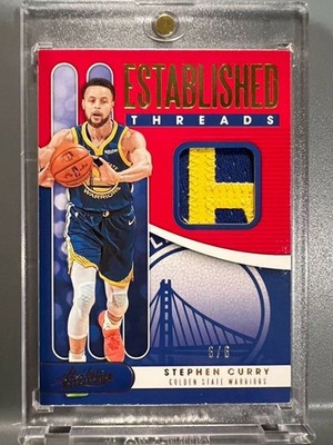2020-21 Panini Absolute Stephen Curry Established Threads Patch 6/6 GSW Warriors