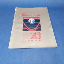 Vintage Quadrifoglio Alfa Romeo 1910-1985 Booklet Magazine