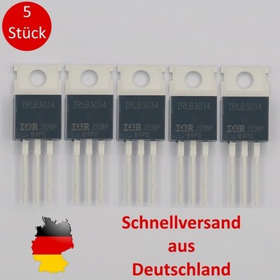 5 x Stück IRLB3034 Transistor MOSFET 40V 343A 375W TO220AB N-Kanal NEU