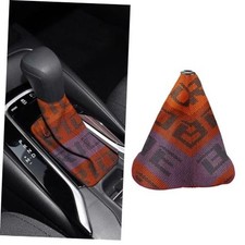 Car Shift Boot Cover, Shift Knob Cover, Waterproof Canvas Fabric Purple Orange